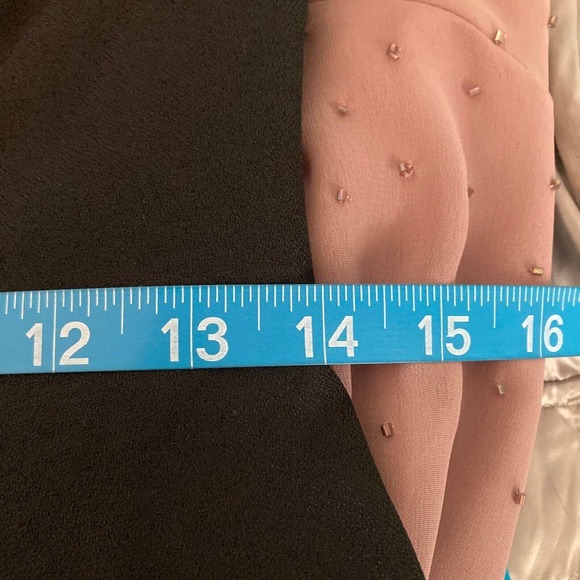 En Francais Huey Waltzer Dress Sz 6 Black Beaded Strappy Halter‎ Sheath Cocktail - Picture 10 of 11